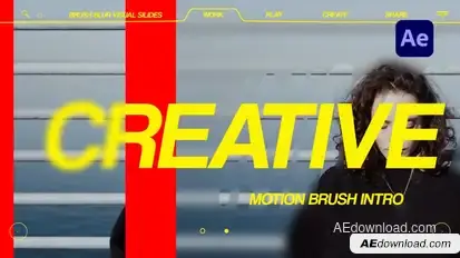 Brush Blur Visual Slides Openers template preview