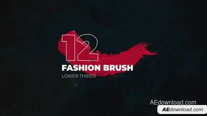 Brush Fashion Lower Thirds Elements template preview