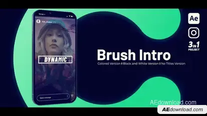 Brush Intro Vertical Openers template preview