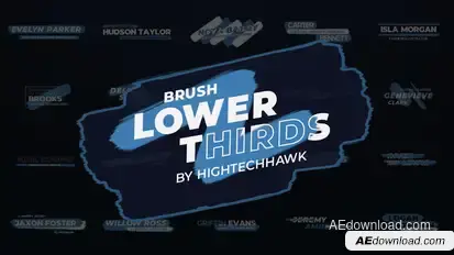Brush Lower Thirds Elements template preview