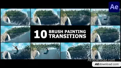 Brush Painting Transitions for After Effects Elements template preview