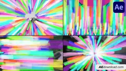 Brush Rainbow Seamless Transitions | After Effects Elements template preview