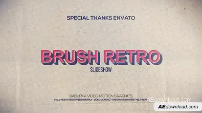 Brush Retro Slideshow Openers template preview