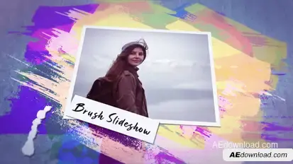 Brush Slideshow Video Displays template preview