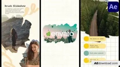 Brush Social Media Slideshow for After Effects Openers template preview