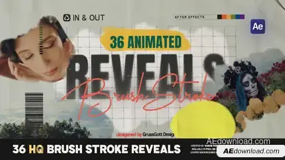 Brush Stroke Reveals Elements template preview