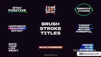 Brush Stroke Titles | After Effects Titles template preview