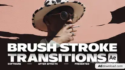 Brush Stroke Transitions V.1 For After Effects Elements template preview