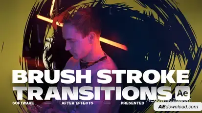 Brush Stroke Transitions V.3 For After Effects Elements template preview