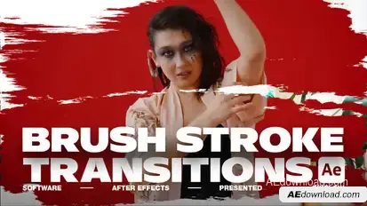 Brush Stroke Transitions V.4 For After Effects Elements template preview