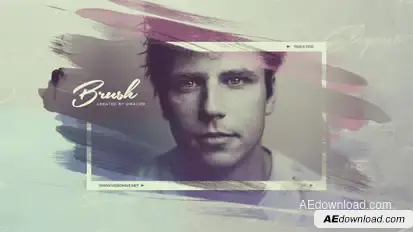 Brush Strokes Frame Slideshow Video Displays template preview