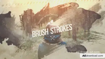 Brush Strokes Inspire Slideshow Video Displays template preview