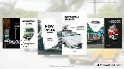 Videohive Brush Strokes Instagram Stories | After Effects Titles template preview