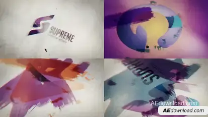 Brush Strokes Unveil Logo Openers template preview
