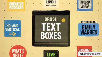 Brush Text Boxes Titles template preview