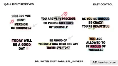 Brush Titles | AE Titles template preview