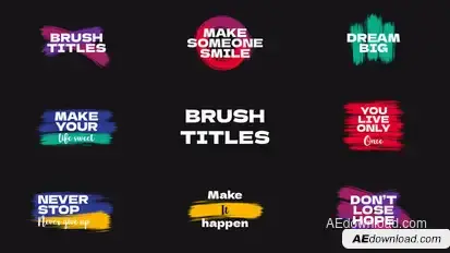 Brush Titles | AE Titles template preview