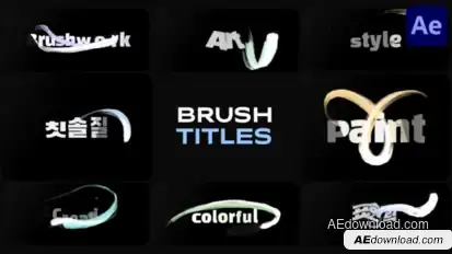 Brush Titles | After Effects Titles template preview