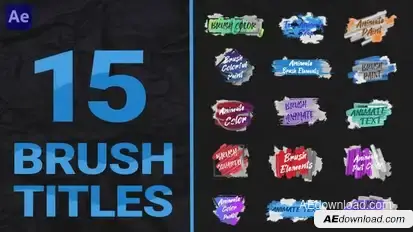 Brush Titles Pack Titles template preview