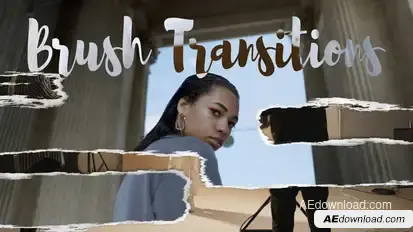 Brush Transitions Elements template preview