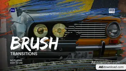 Brush Transitions Elements template preview