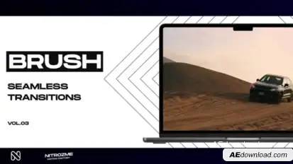 Brush Transitions Vol. 03 Elements template preview