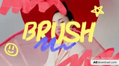 Brush Typogtaphy and Elements Elements template preview