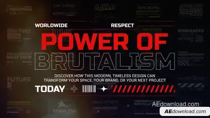 Brutalism Titles Titles template preview