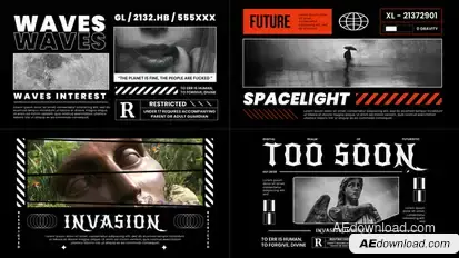 Brutalism Typography Elements template preview