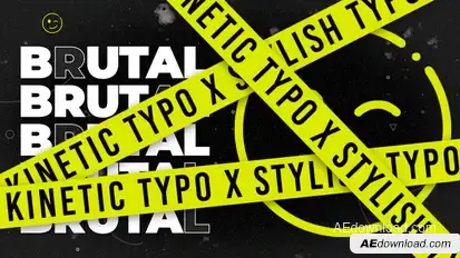 Brutalizm Typo Titles template preview