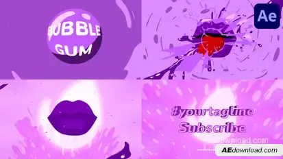 Bubble Gum Logo for After Effects Logo Stings template preview