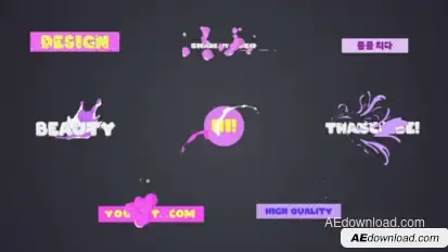 Bubble Titles for After Effects Titles template preview