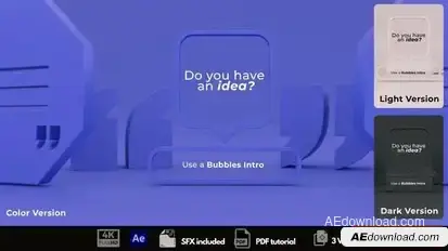 Bubbles Intro Openers template preview