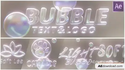 Bubbles Logo Text Intro Openers template preview