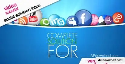 Bubbles Social Solution Promote Logo Stings template preview