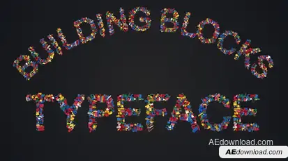 Building Blocks Text Typeface Titles template preview