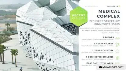 Building Company Presentation Video Displays template preview