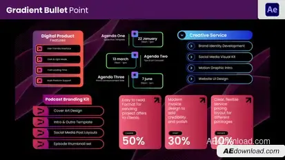 Bullet Point Titels Titles template preview