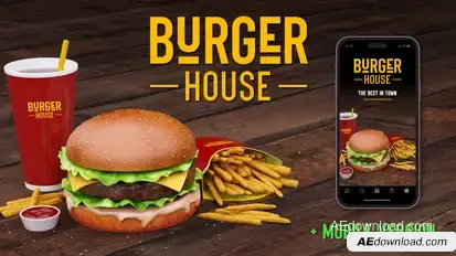 Burger House Logo Reveal Product Promo template preview