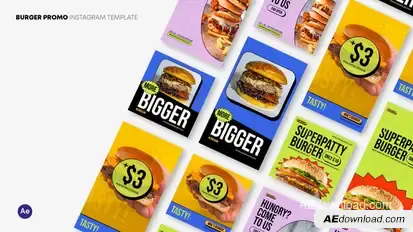 Burger Promo Instagram Template Product Promo template preview