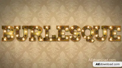Burlesque Light Bulb Text Letters Titles template preview
