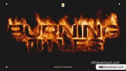 Burning Titles Titles template preview