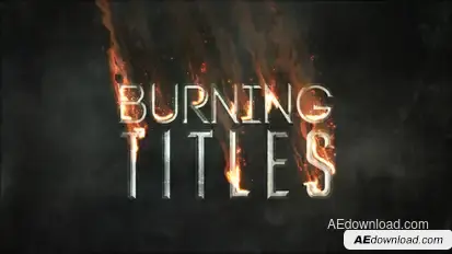 Burning TItles Titles template preview