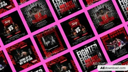 Burst Boxing Posts Product Promo template preview