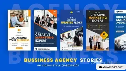 Business Agency Promo Stories Pack Openers template preview