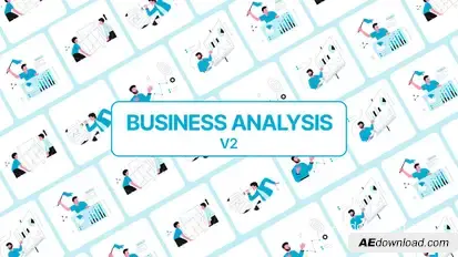 Business Analysis Illustration Elements template preview