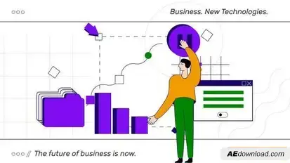 Business And New Technologies Animated Opener Openers template preview