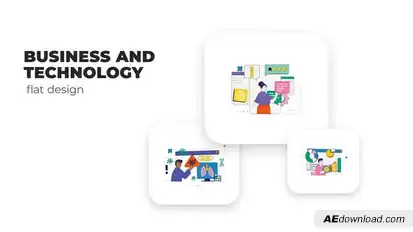 Business and Technology - Flat Design Elements template preview