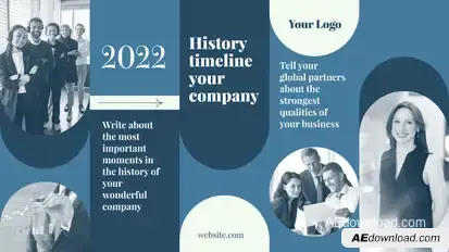 Business Company Timeline broadcast-packages template preview
