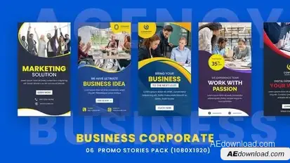 Business Corporate Promo Stories Pack Openers template preview